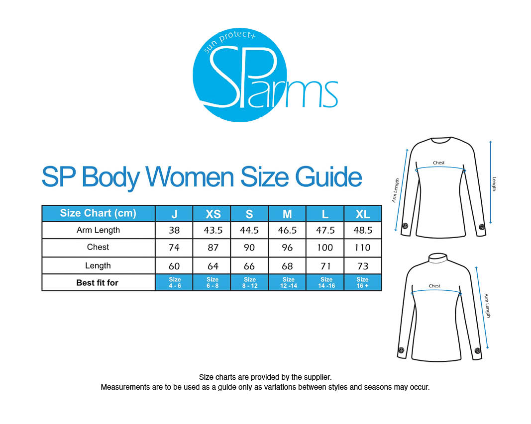 sparms-compression wear-womens size chart